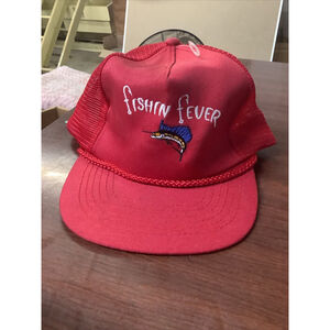 Vintage Otto Cap Snap Back Rope Fishing Fever Mesh Back Trucker Hat
